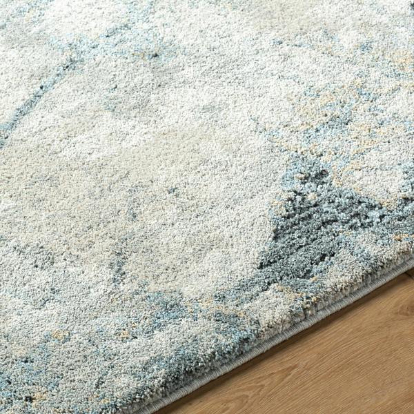 Livabliss Avellino-Abstract Grey Blue Beige Modern Marble High Pile Rug
