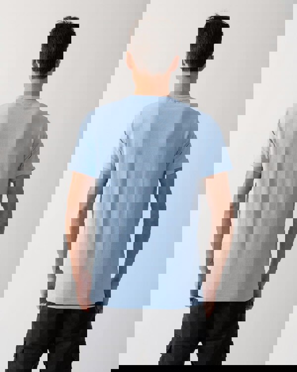 GANT Mens Slim Pique Short Sleeve T-Shirt - 468 Capri Blue