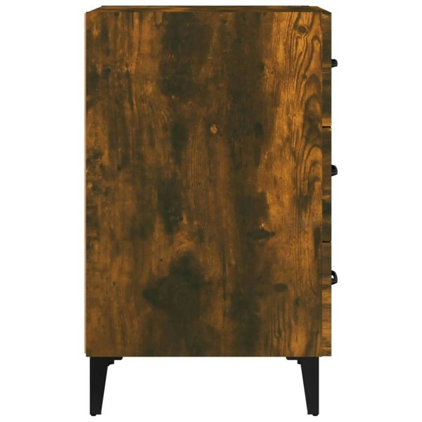 Berkfield Bedside Cabinet Smoked Oak 40x40x66 cm Engineered Wood