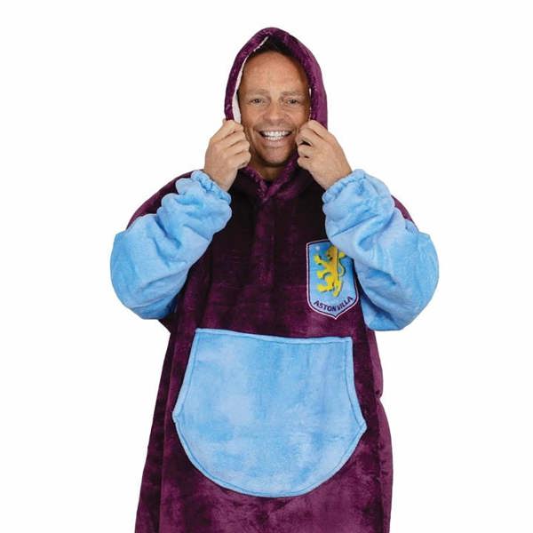 Aston Villa FC Oversized Hoodie - Large, Clothing, Sports, Gift