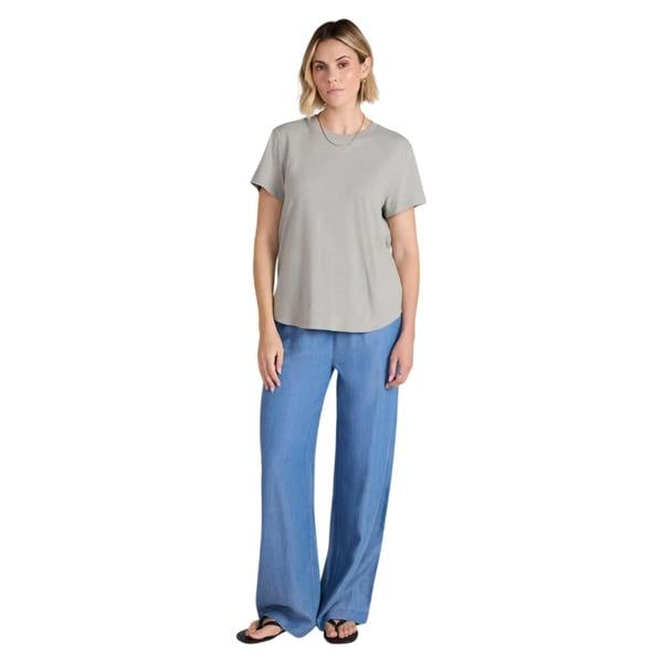 Animal Womens/Ladies Miley Linen Blend T-Shirt - Pale Green - 
