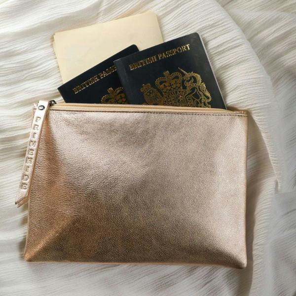 PRIMEHIDE Large Size Leather Zip Pouch