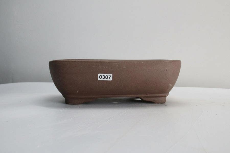 21cm Unglazed Bonsai Pot | Rectangle | 21cm x 17cm x 7cm | Brown - Yorkshire Bonsai