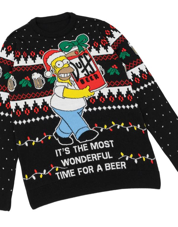 The Simpsons Mens Black Homer Christmas Jumper