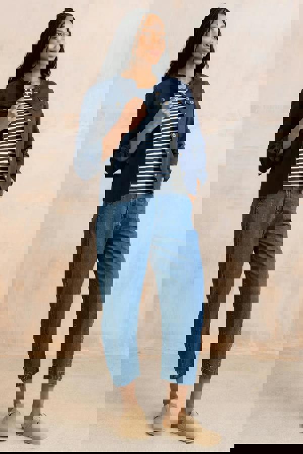 Lily & Me Charlie Barrel Leg Jeans Blue