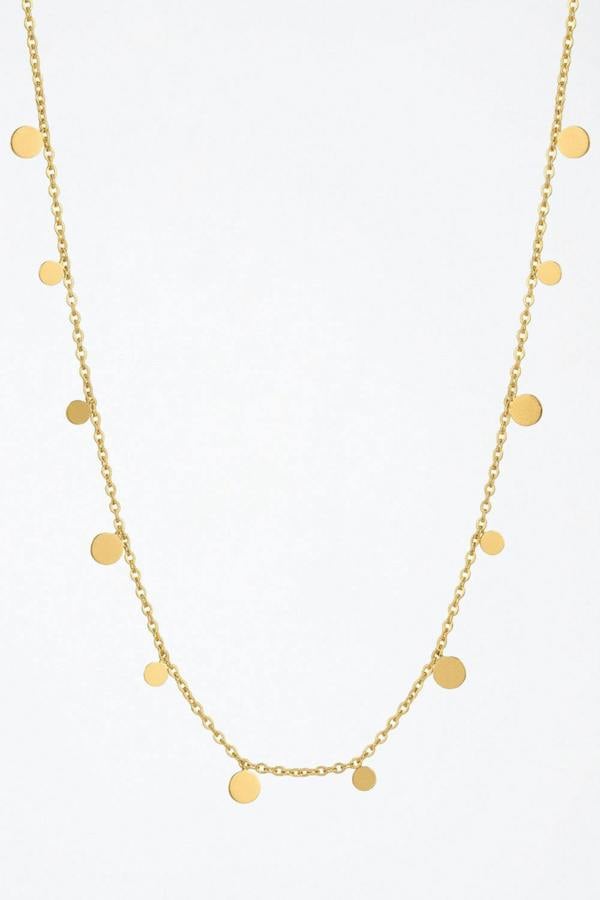 Gold Plated Disc Necklace
