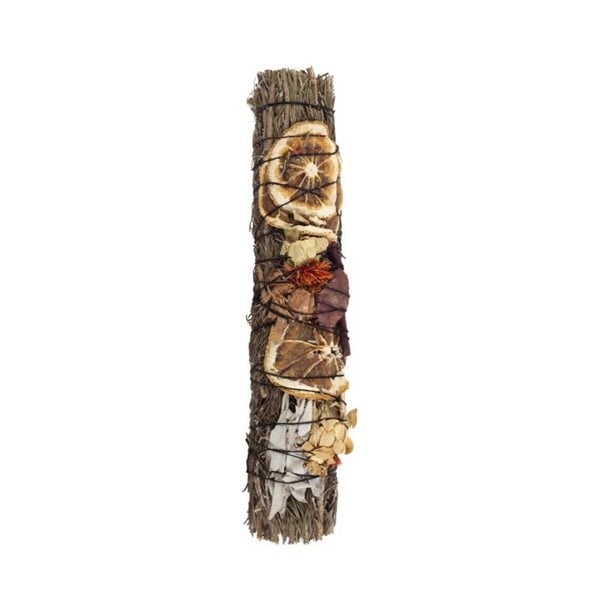 Serano 9in Ritual Wand Smudge Stick with Rosemary, Palo Santo and Red Jasper