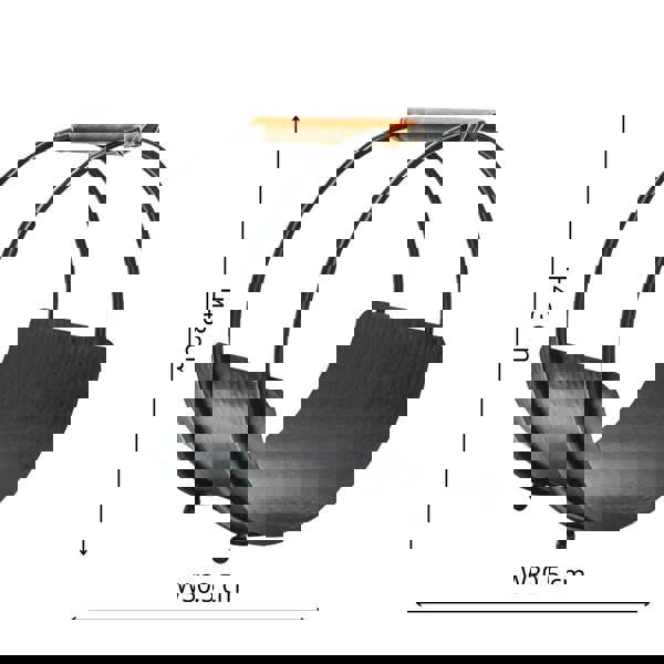 Ivyline Leather Handle Round Log Holder