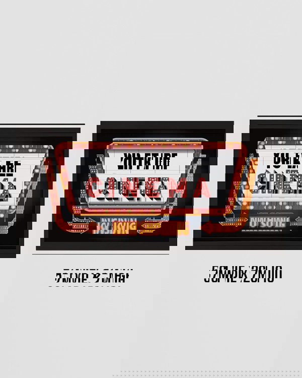 Personalised Wall Art Print - Home Cinema Now Showing Sign