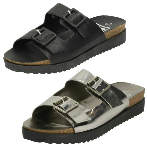 Down to Earth Ladies Down To Earth Flat Casual Sandals F10424