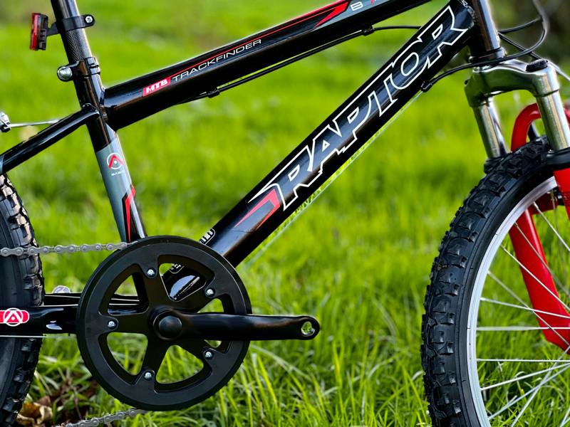 Basis Bikes Basis Raptor Junior Hardtail Mountain Bike, 20" Wheel - Gloss Black/Red