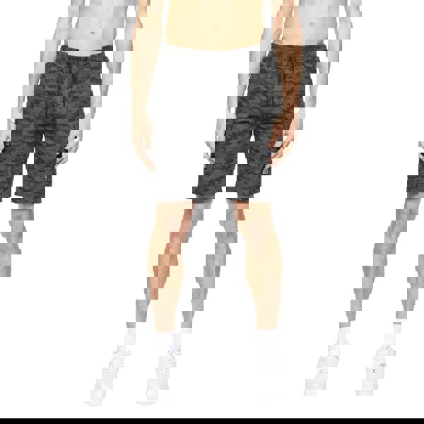 Crosshatch Mens Janscore Elasticated Waist Cargo Shorts - Dark Grey - 