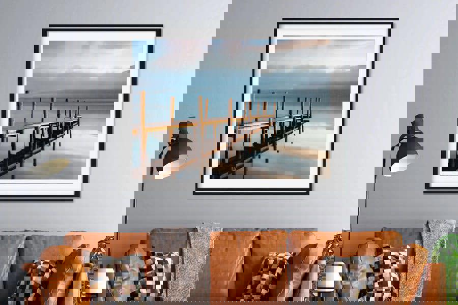 Art print of Derwent water jetty in cumbria