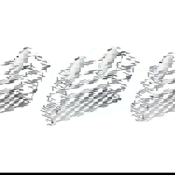 Polished chrome shower basket