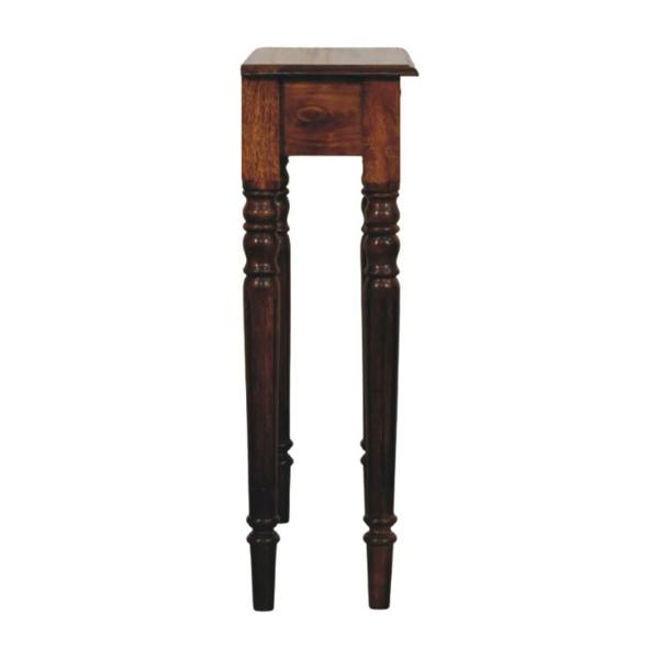 Artisan Furniture Solid Wood Turned Legs 1 Drawer Chestnut Console