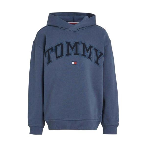 Tommy Hilfiger Childrens/Kids Varsity Cotton Hoodie - Aegean Sea - 