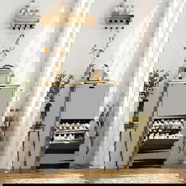 Flip-down Shoe Cabinet