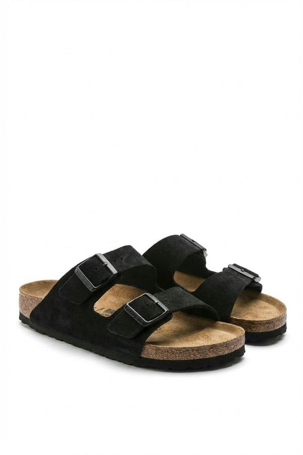 Harper Womens Double Buckle Cork Slide Sandals - LIGHT BROWN_wb