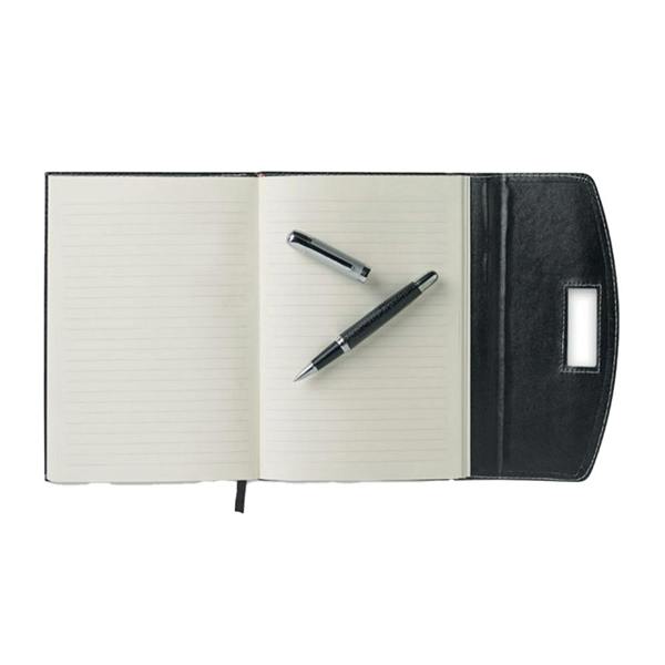 MidOcean Nova A5 Notebook & Pen - Black - 