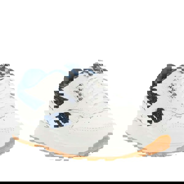 Reebok Childrens/Kids Classic Leather Shoes - White/Blue