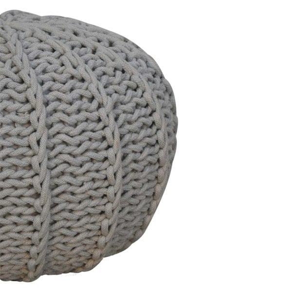 Artisan Furniture Grey Cable Pouffe