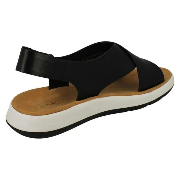 Clarks Ladies Clarks Unstructured Cross Detailed Wedge Heel Sandals Jemsa Cross