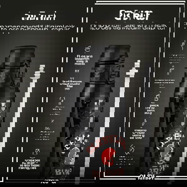 ION8 NFL x ION8 Insulated Steel Water Bottle, NFL Browns, 750ml (24oz)