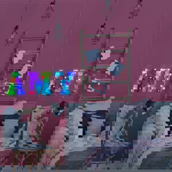 St Helens Battery Operated RGB Letter   With Remote Control Letter D