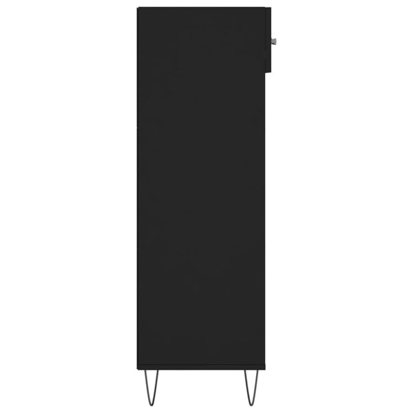 Berkfield Shoe Cabinet Black 60x35x105 cm Engineered Wood