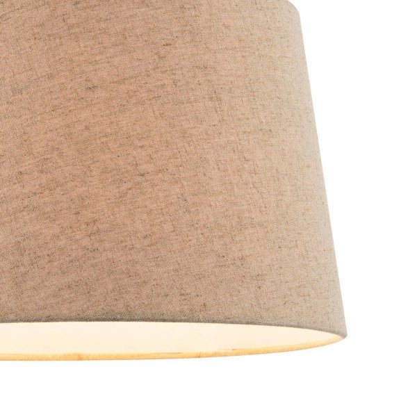 Natural Oatmeal Textured Linen Fabric Lamp Shade with Cotton Lining Image 3