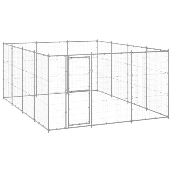 Berkfield Outdoor Dog Kennel Galvanised Steel 14.52 m�__
