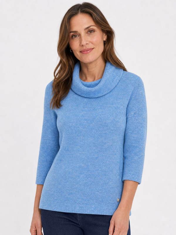 PennyPlain Cowl Top - Cornflower