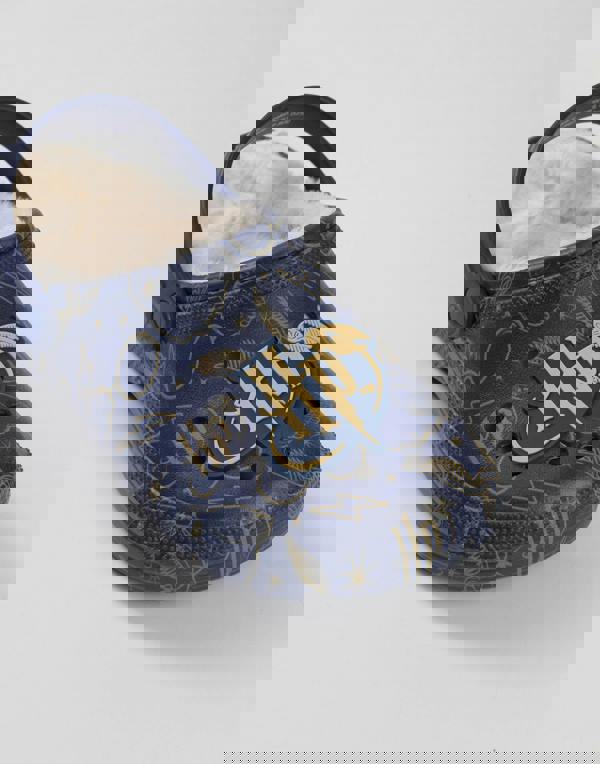 Harry Potter Womens Blue Logo Fur Lined Clogs