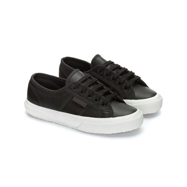 Superga Unisex Adult 2750 Efglu Leather Trainers - Bristol Black/Avorio - 