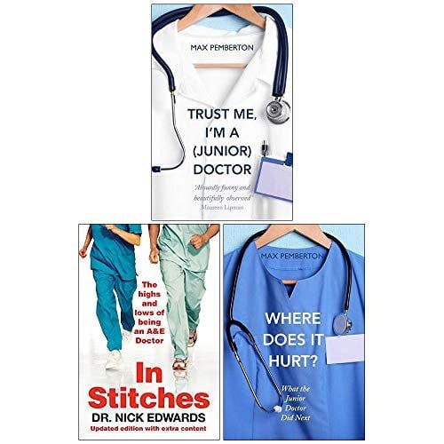 Friday Project Limited Paperbacks Trust Me Im A Junior Doctor, In Stitches, Where Does It Hurt