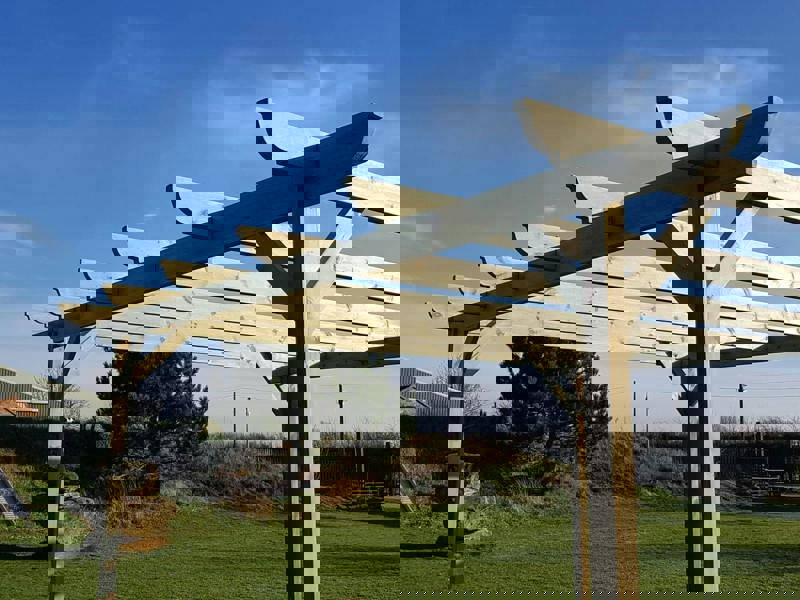 Arbor Garden Solutions Corbel Wooden Pergola and Decking Kit