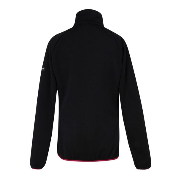 Regatta Women's Ravenhill Full Zip Fleece Top - Black/Pink Potion