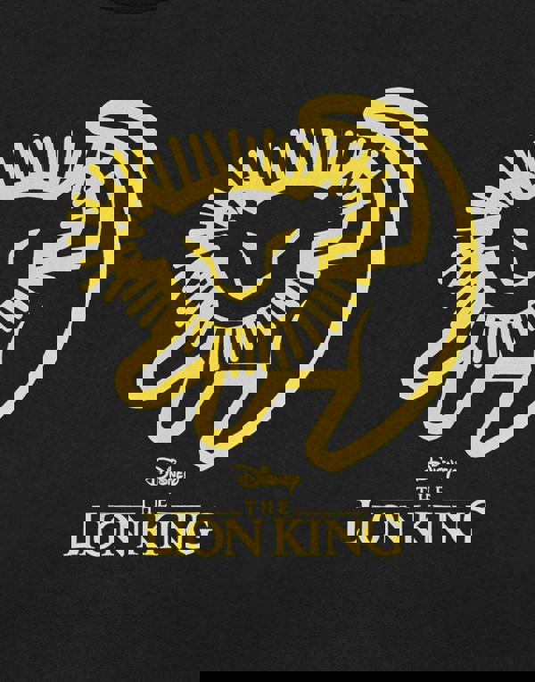 Disney Unisex Kids Black Lion King Kids Short Sleeved T-Shirt