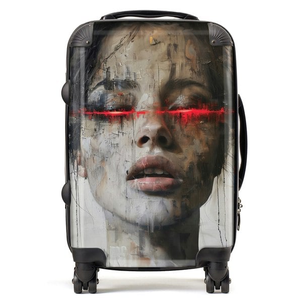 Warren Reed Abstract Face In Motion Suitcase