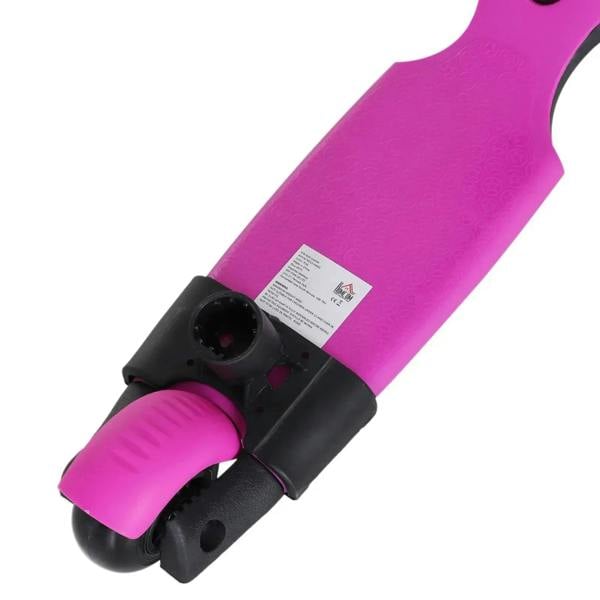 Pink scooter deck with detachable seat bracket and anti-slip footrest