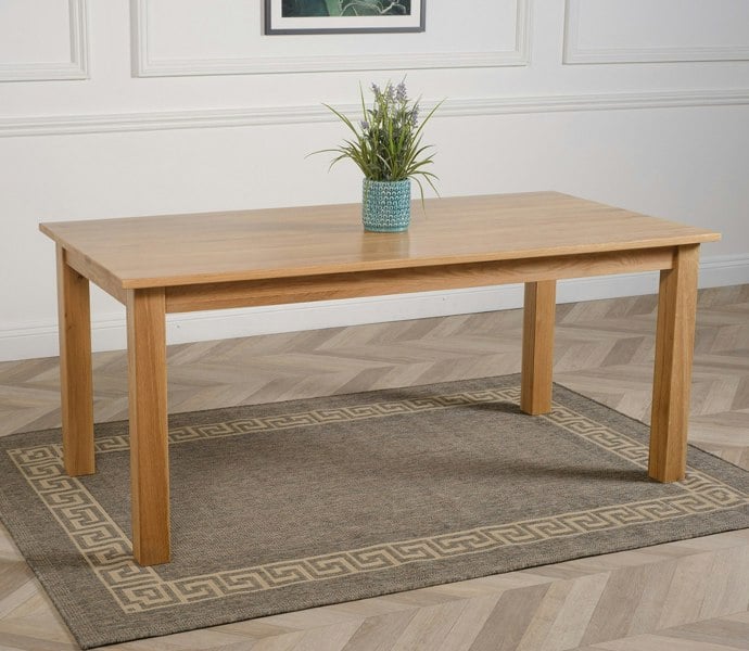 That's Furniture Oslo Minimalist Solid Oak Dining Table - 180cm