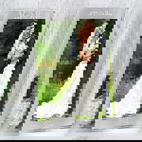 Personalised Memento Company Personalised Mr & Mrs 10x8 Silver Photo Frame