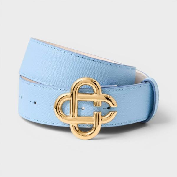 Casablanca CC Logo Buckle Belt Light Blue