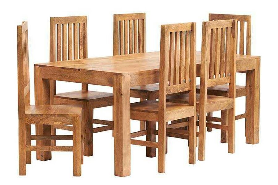 Wyld Haus Manila Large 180cm Light Mango Wood Dining Table