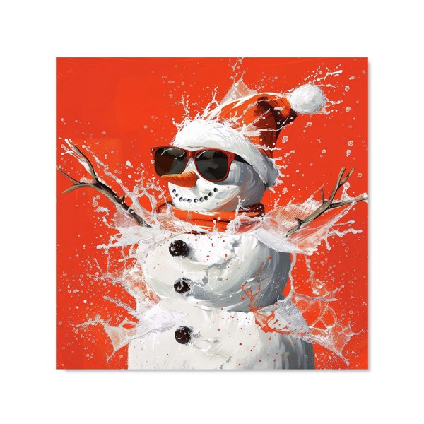 Warren Reed - Designer Cool Snowman in Winter Splash Kitchen Splashback