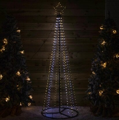 Samuel Alexander 3m Light up Christmas Pyramid Cone Tree with 997 White & Warm White LEDs