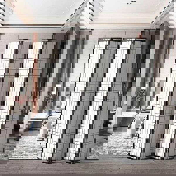 3/4 Panel Solid Wood Folding Room Divider Screen Stylish and Functional Partition Room Dividers Living and Home