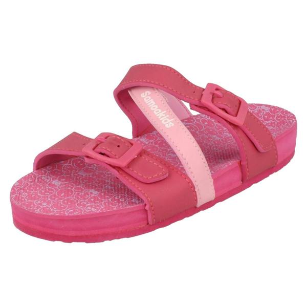 Spot On Girls Samoa Flat Buckle Mule Sandal