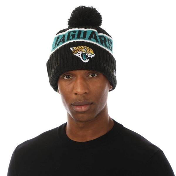 New Era Unisex Adult NFL Jacksonville Jaguars Pom Pom Beanie - Medium Blue - 