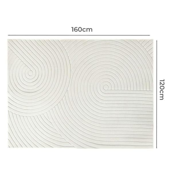 Marlow Washable Area Rug Soft Velvet Floor Mat Non Slip Living Room 120x160cm